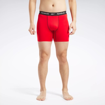 Boxer Feel Solid Charcoal & Red