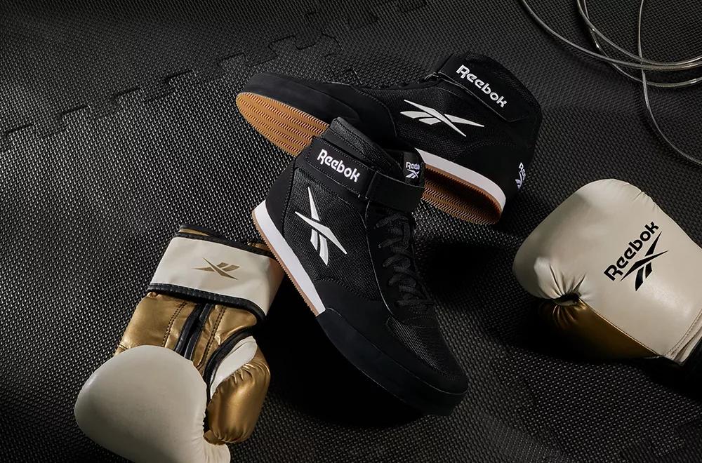 Reebok white and gold best sale boxing boots