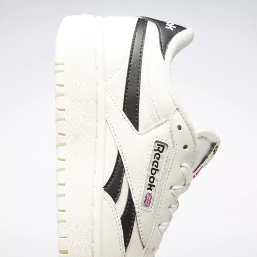 Reebok Women's White & Black Club C Double Sneakers