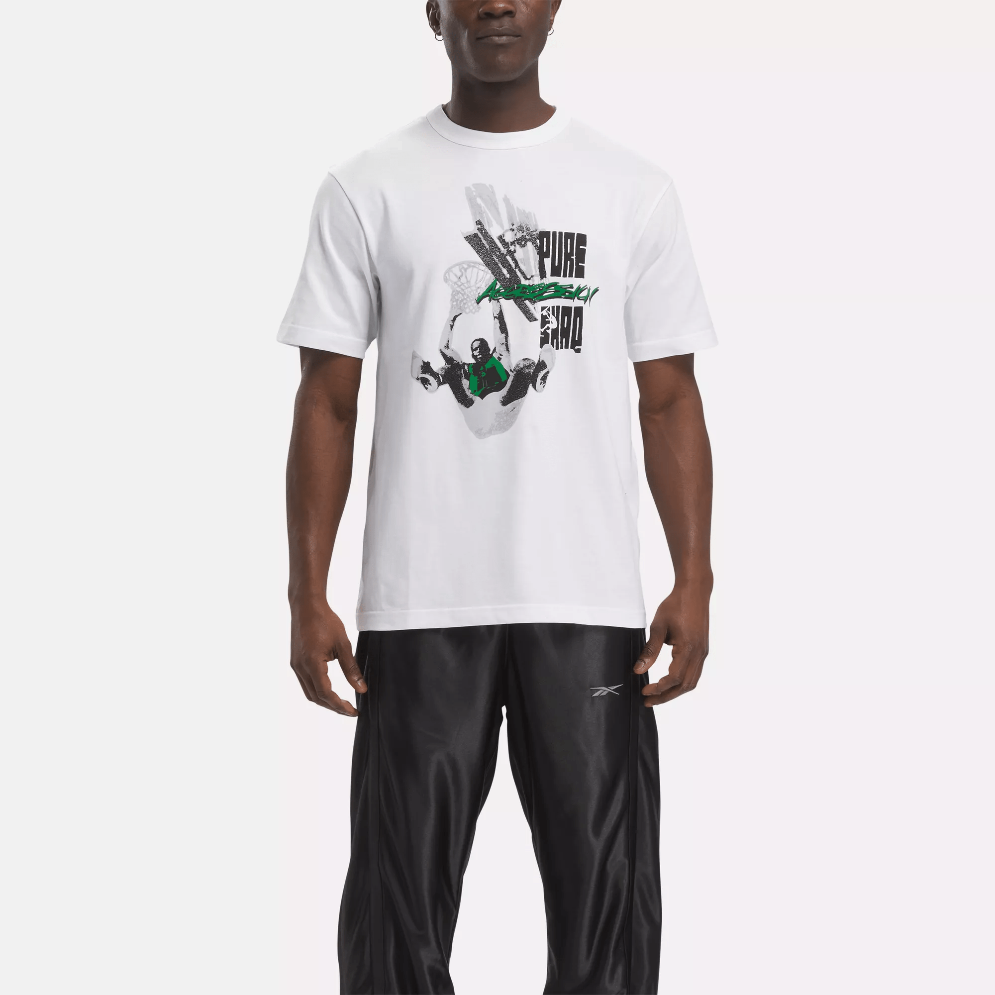 Reebok Basketball Shaq Graphic T-shirt In White