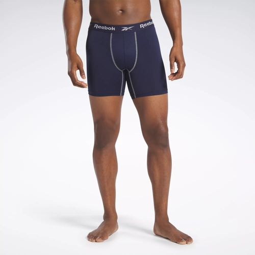 Reebok Performance Blue Stripe Stretch Boxer Brief Underwear Men's NWT