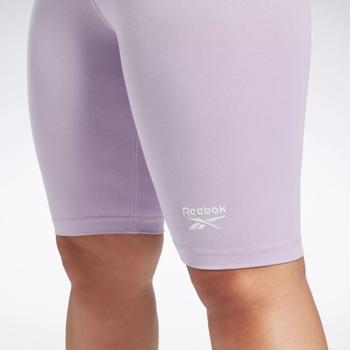 REEBOK WOMEN’S CLASSICS FOUNDATION LEGGING SHORTS – HYPER PURPLE SIZE SMALL