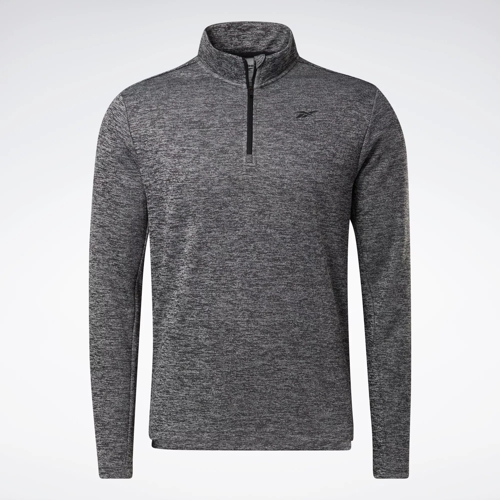 Reebok Apparel Men Performance Quarter-Zip Sweatshirt Black