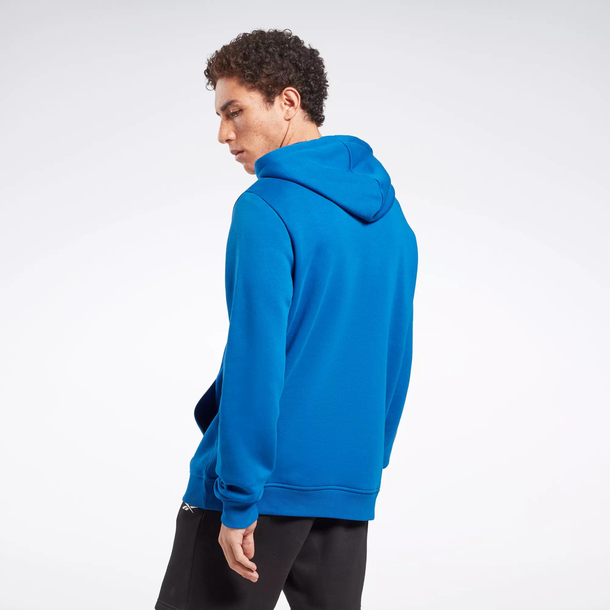 Reebok Identity Fleece Stacked Logo Pullover Hoodie - Vector Blue | Reebok