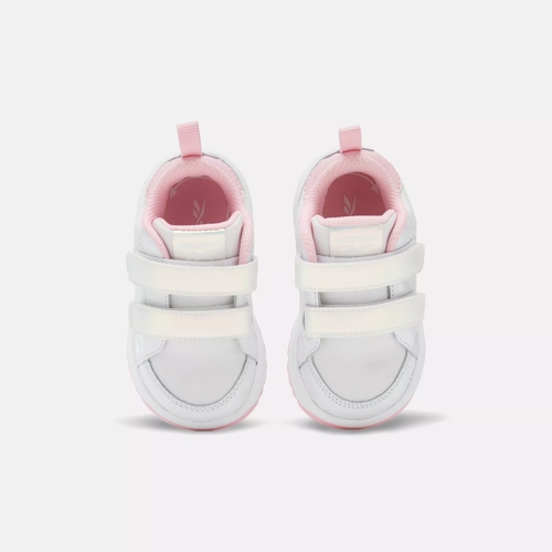 Weebok Clasp Low Shoes - Toddler - Pink Glow / Cold Grey 1 / White