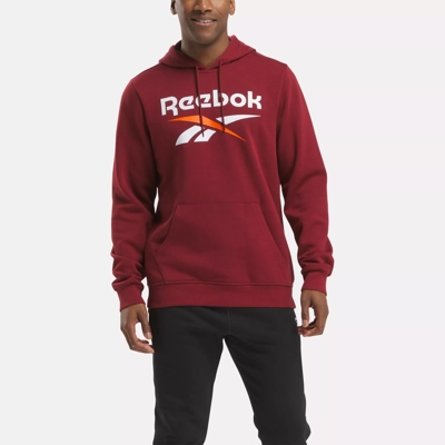 Reebok Identity Fleece Stacked Logo Pullover Hoodie