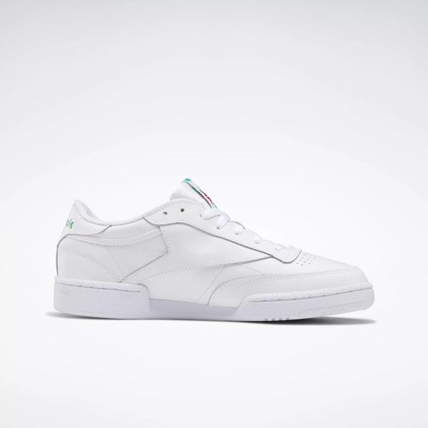 Reebok white with on sale green