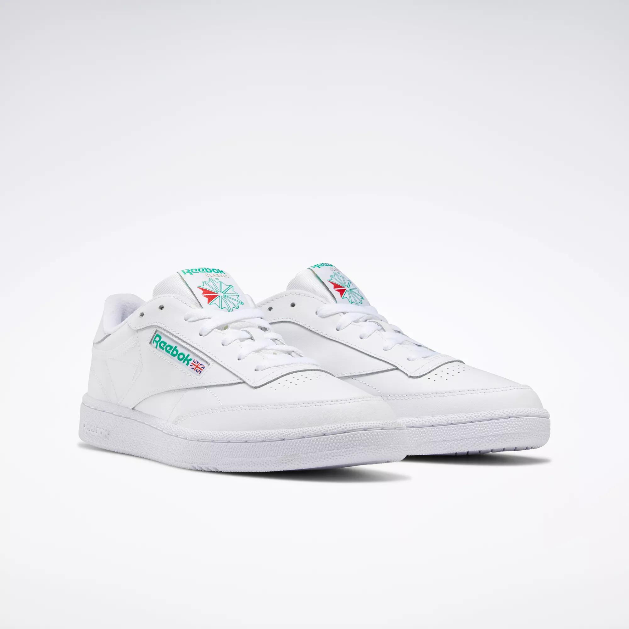 White Reebok / 85 Club - Green | C Shoes
