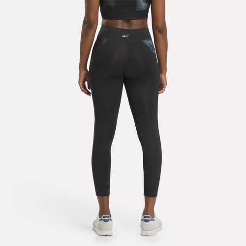 Reebok Workout Ready Logo Womens Long Training Tights - Black