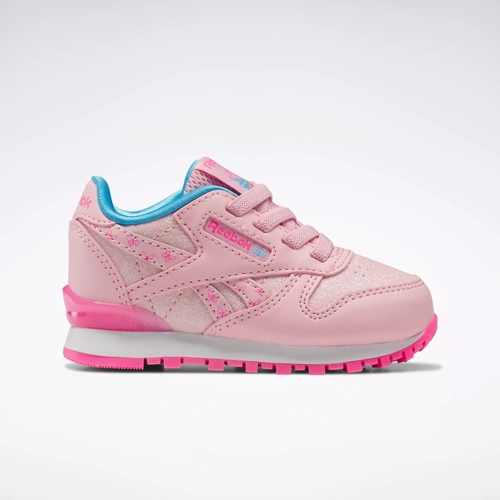 Leather Step 'n' Flash Shoes - Toddler - Pink Glow Glow / Atomic Pink | Reebok