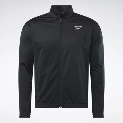 Reebok Apparel Men Reebok Identity Vector Knit Track Jacket NIGHT BLAC