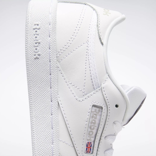 Club C Shoes Grade School White Sheer Grey Reebok