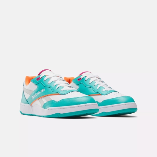 BB 4000 II Shoes - White / Classic Teal / Fiery Orange | Reebok