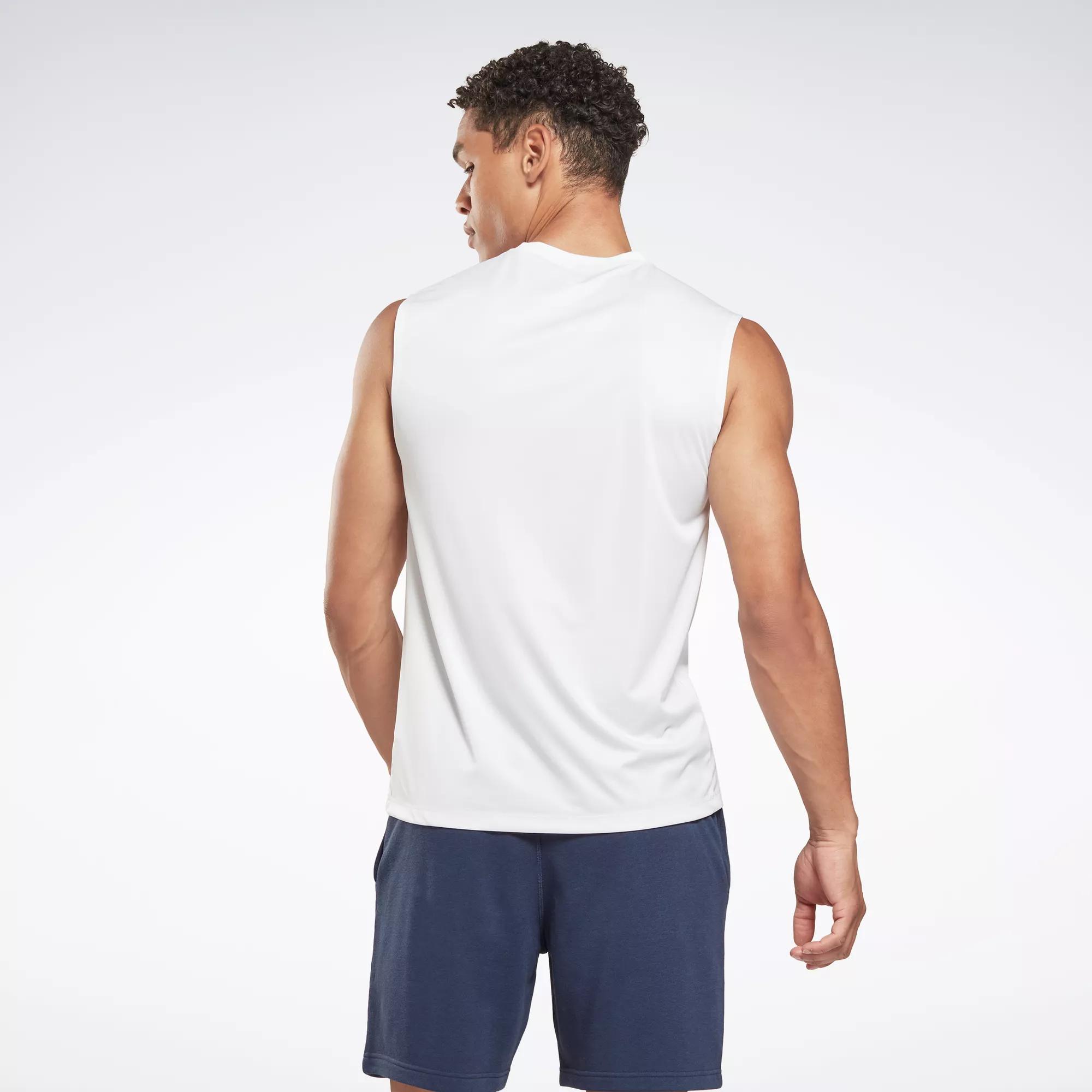 Men's Basic Sleeveless T-Shirt In White