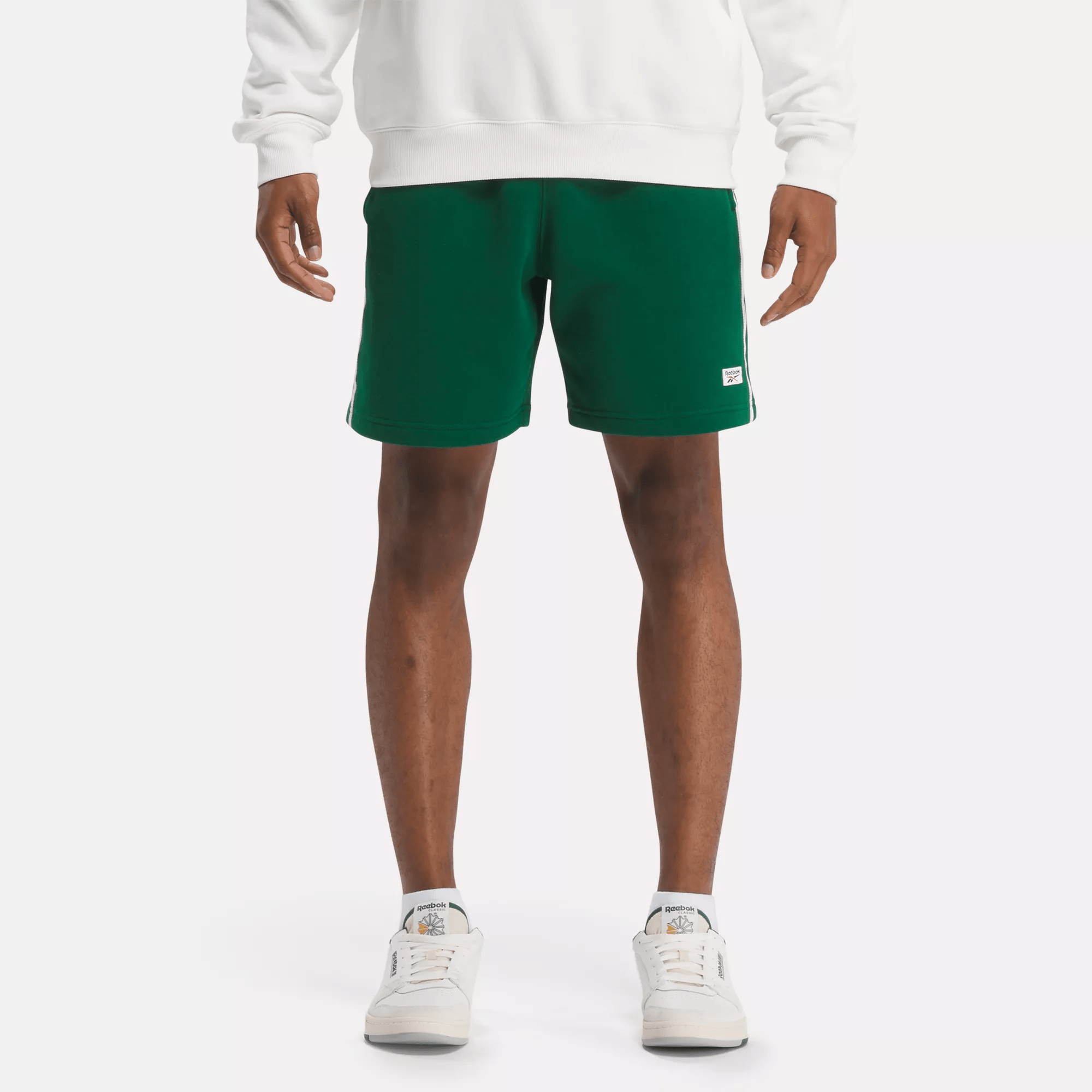 Shop Reebok Men's Sport Classics Shorts In Dark Green