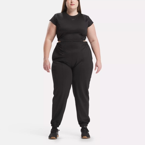 Reebok Identity Fleece Joggers (Plus Size) Womens Athletic Pants 4X Black