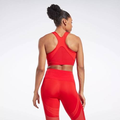 Red sports 2024 crop top