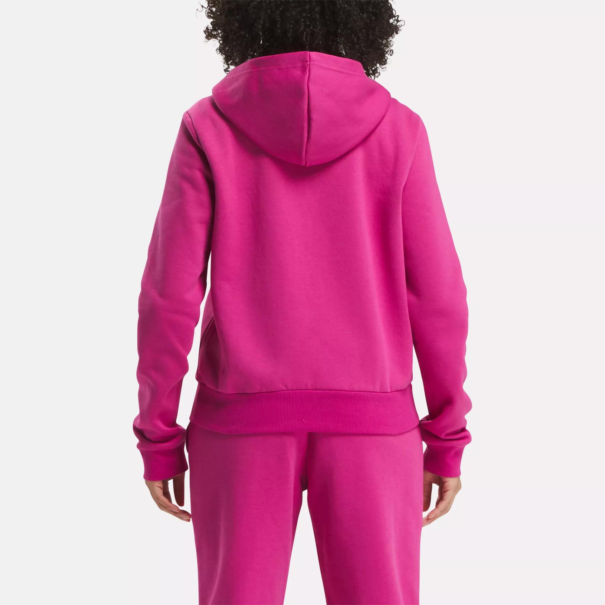 Reebok Identity Small Logo Fleece Full-Zip Hoodie - Semi Proud Pink ...