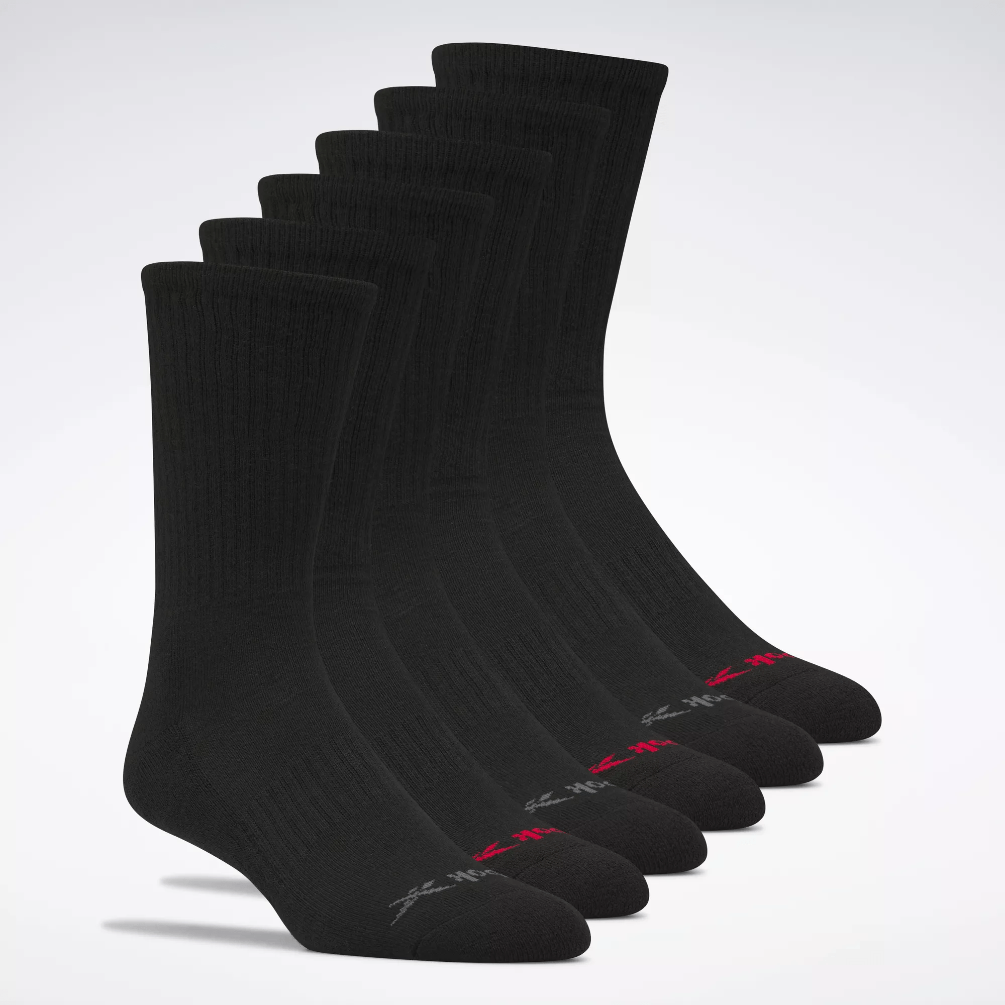 Reebok Basic Crew Socks 6 Pairs In Black