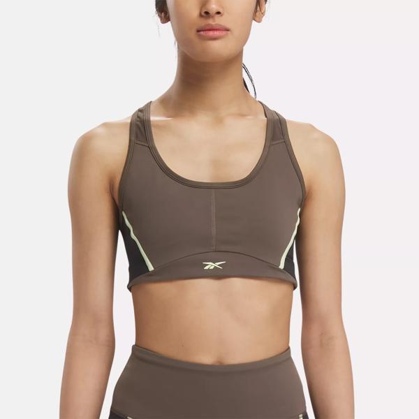 Lux Racer Colorblocked Padded Bra in FOREST GREEN