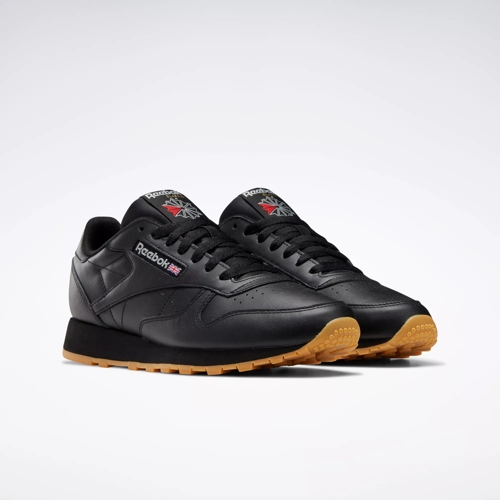 Classic Leather Shoes - Black / Pure Grey 5 / Reebok Rubber Gum-03 Reebok