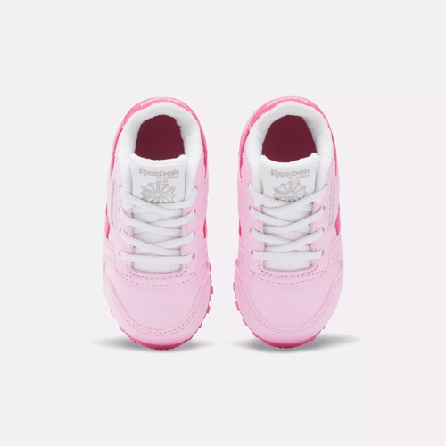 Classic Step N Flash Elastic Lace Shoes Toddler Astro Rose Bold Pink White Reebok