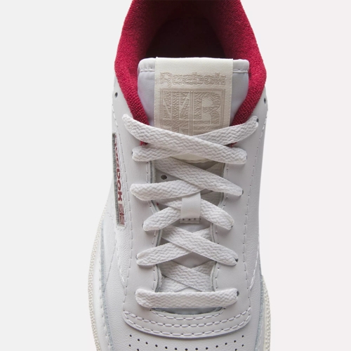 Club C 85 Shoes - White / Stucco / Classic Maroon | Reebok