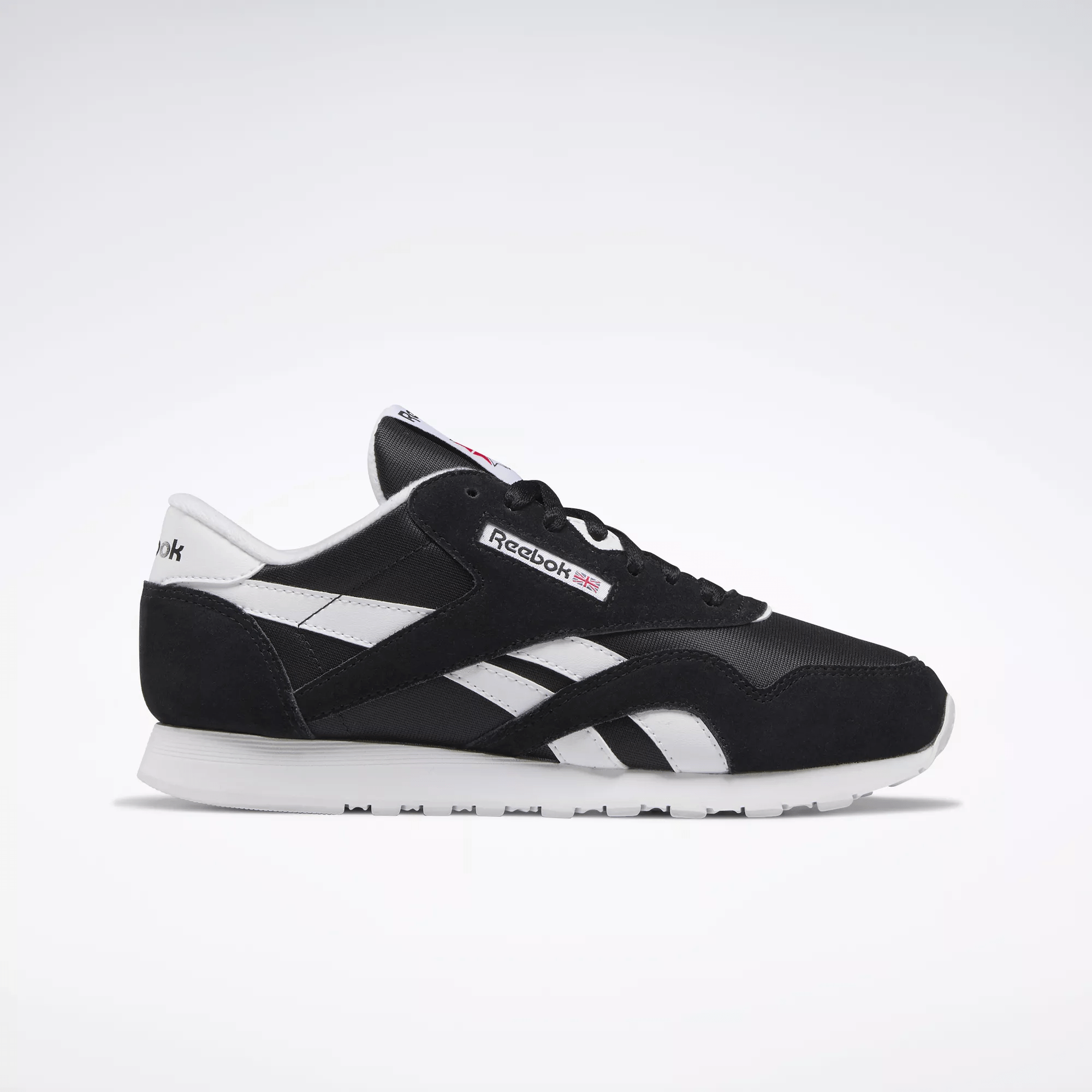 Reebok Classic Nylon Sneakers In White And Black