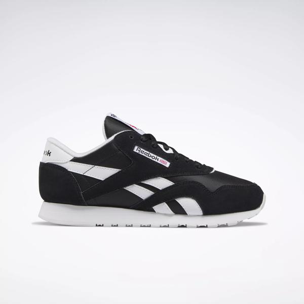 black and white reebok shoes