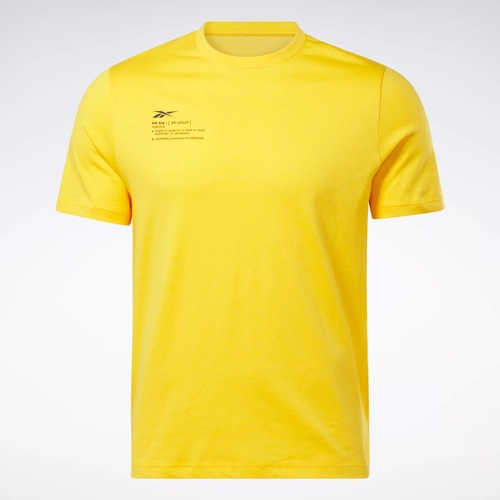 Reebok yellow 2024 t shirts