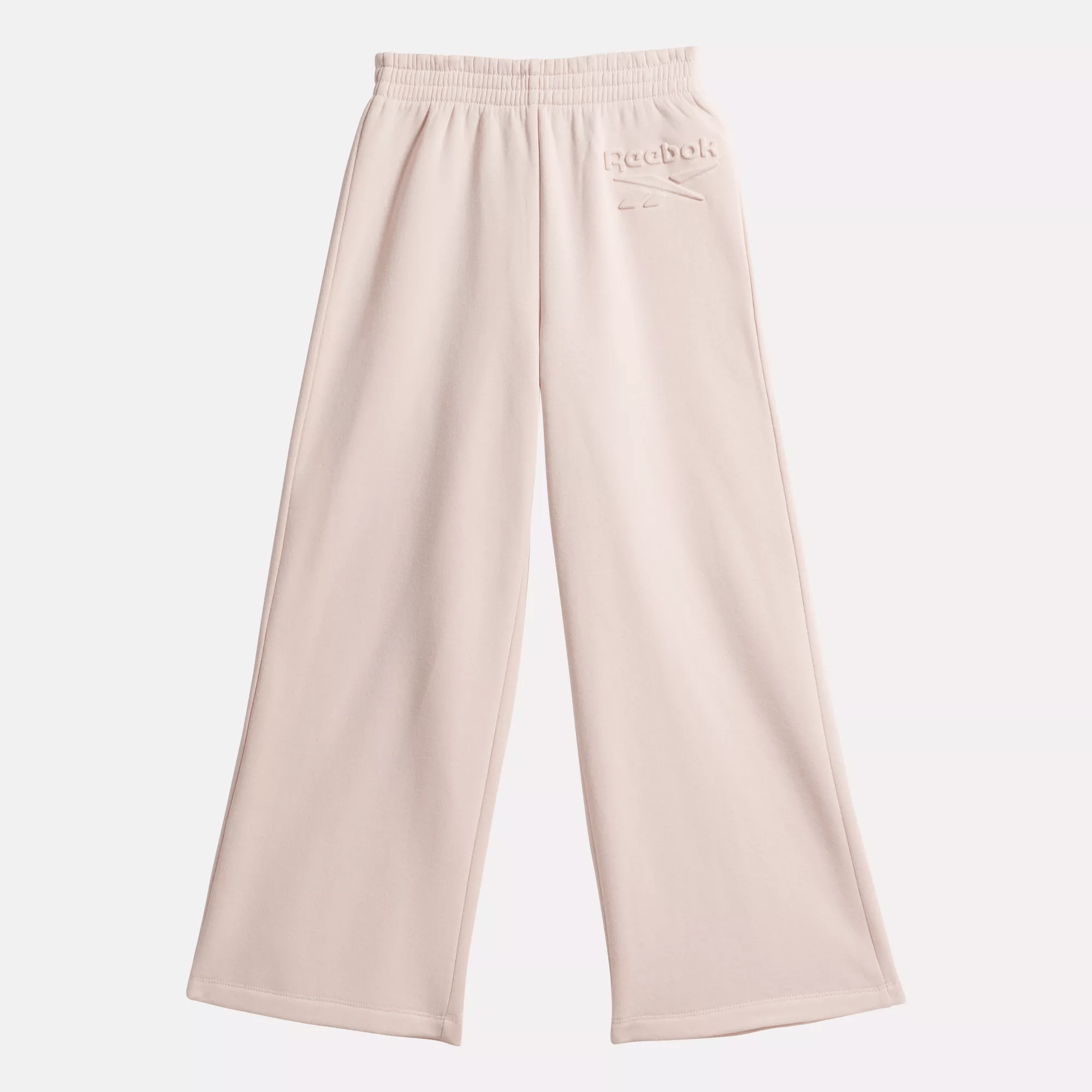 Shop Reebok Unisex  Wide Leg Fleece Pants - Little Kids In In Pearl Blush