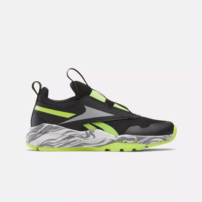 Reebok XT Sprinter Shoes Preschool Black - Lime Core Steely / Fog Laser Slip-On | Reebok - 