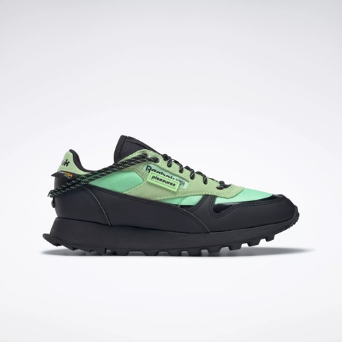 Desobediencia crédito en general Pleasures Classic Leather Shoes - Neon Mint / Core Black / Core Black |  Reebok