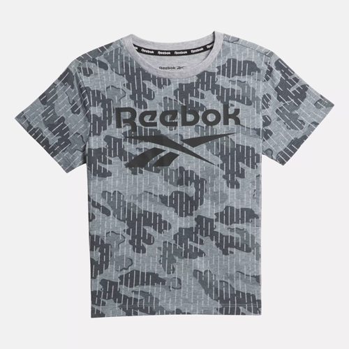 Reebok Unisex Identity T Shirt Little Kids in Grey Camo Size 4 Shop Holiday Gifts and Style Shop Holiday Gifts and Style Shop Holiday Gifts