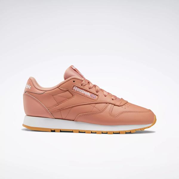 / White Mel | Mel - / Canyon Coral Reebok Classic Ftwr Shoes Coral Leather Canyon