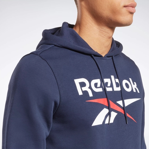 Reebok Identity Fleece Stacked Logo Pullover Hoodie