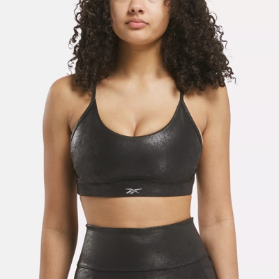 Lux Faux Leather Strappy Bra