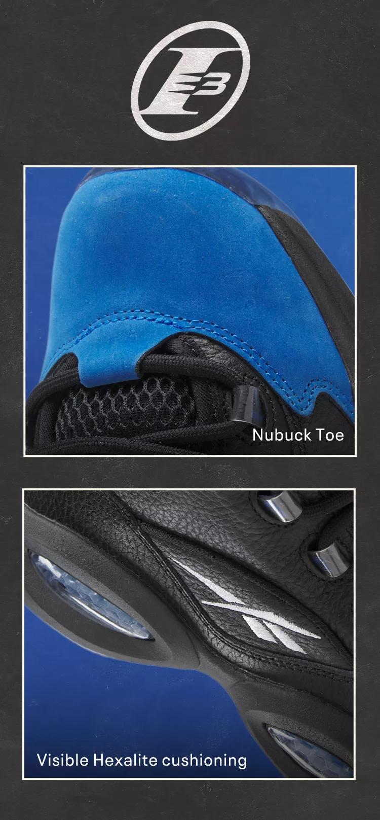 Question Mid Shoes Core Black Vector Blue White Reebok