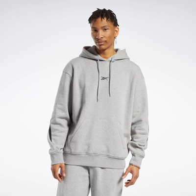 Classics Oversized Men's Hoodie, Medium Gray Heather