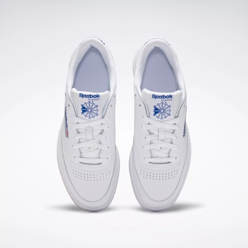 longitud lo hizo Crónico Club C 85 Shoes - White / Royal / Gum | Reebok