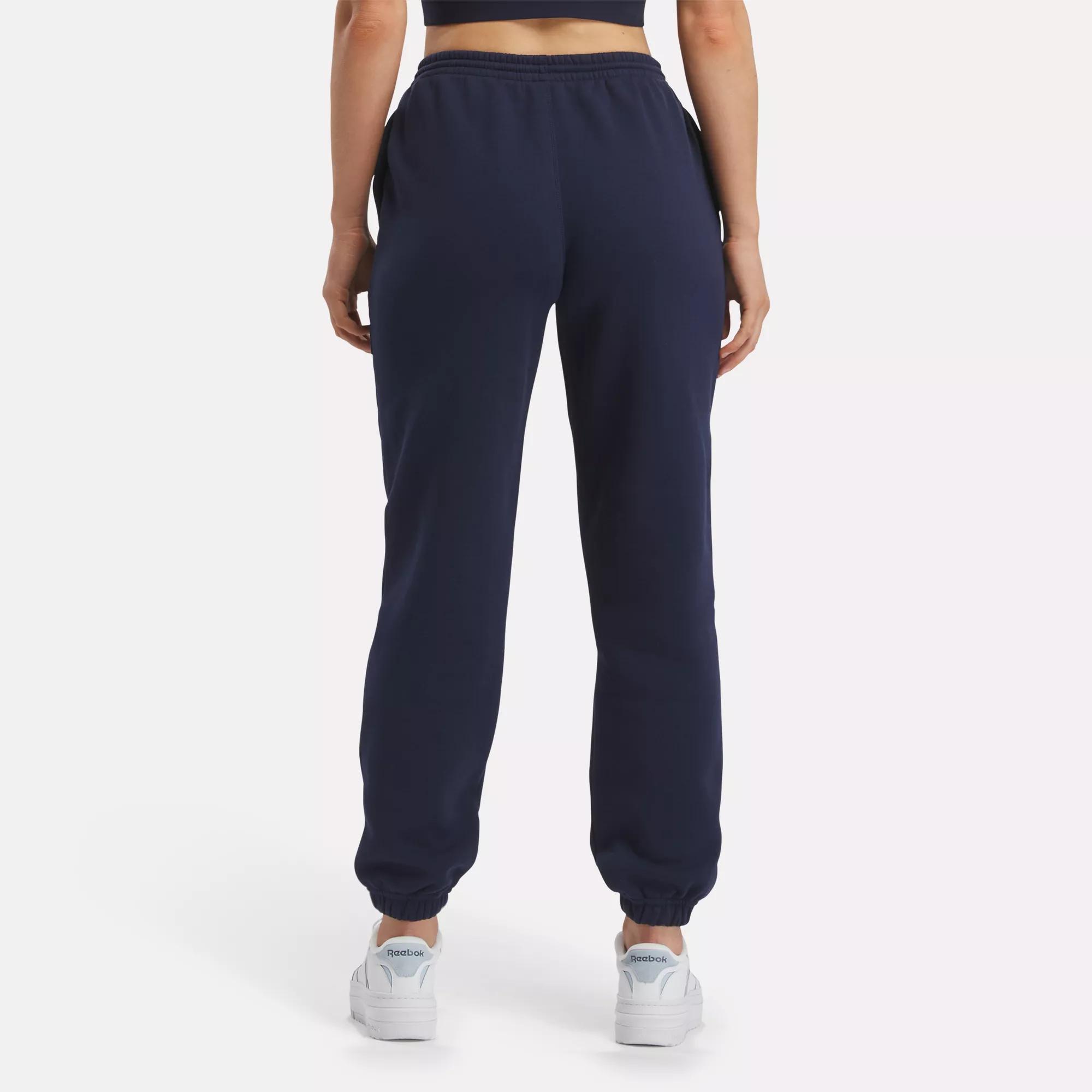 Reebok Women's Cuffed Fleece Jogger Oversized Elite Cozy Blue