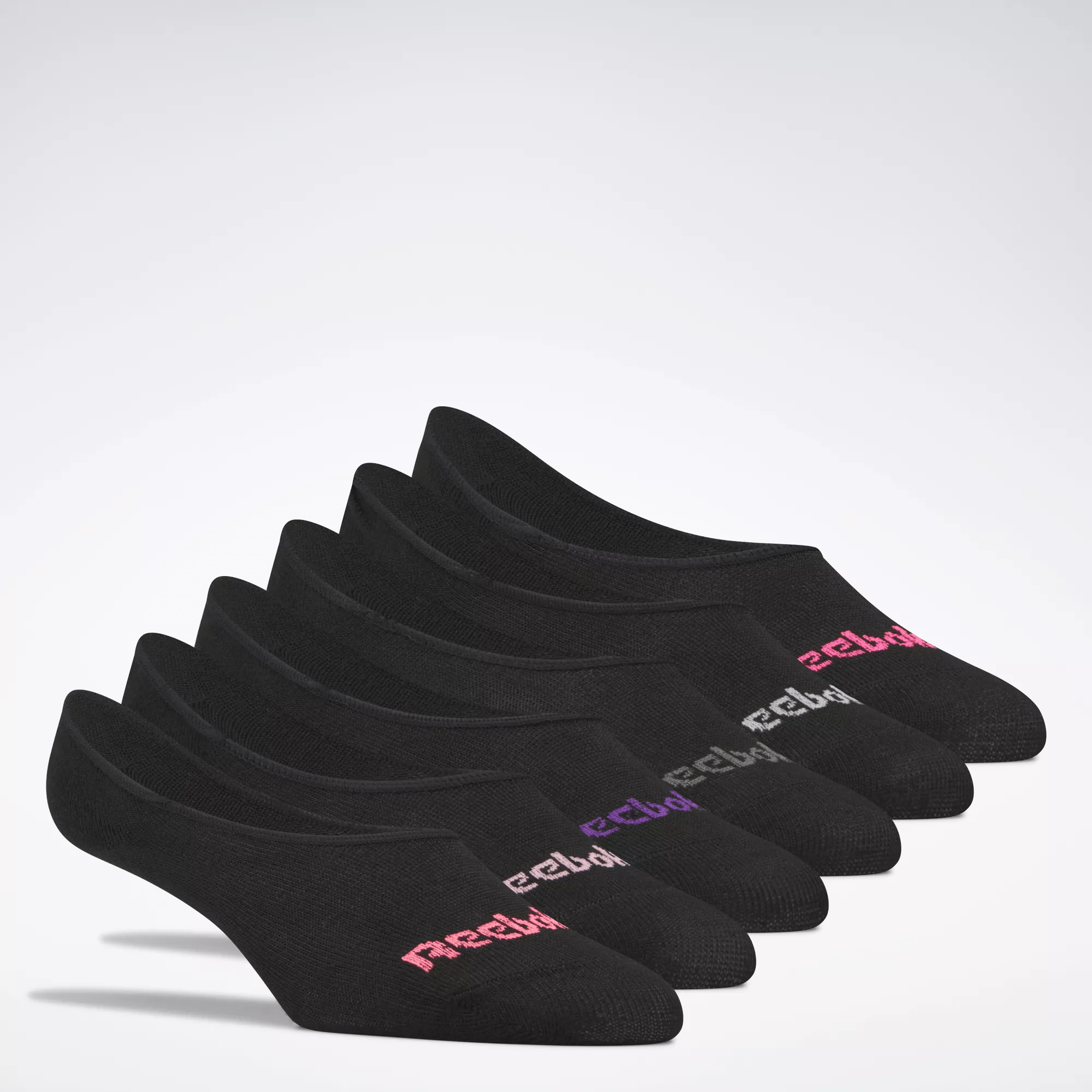 Reebok Sport Liner Socks 6 Pairs In Black