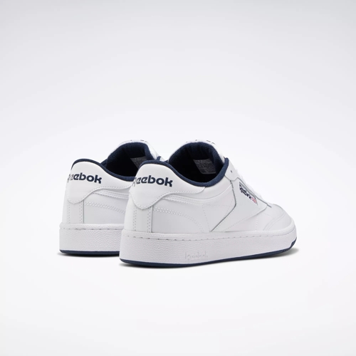 Reebok Club C 85 sneakers in white with navy detail