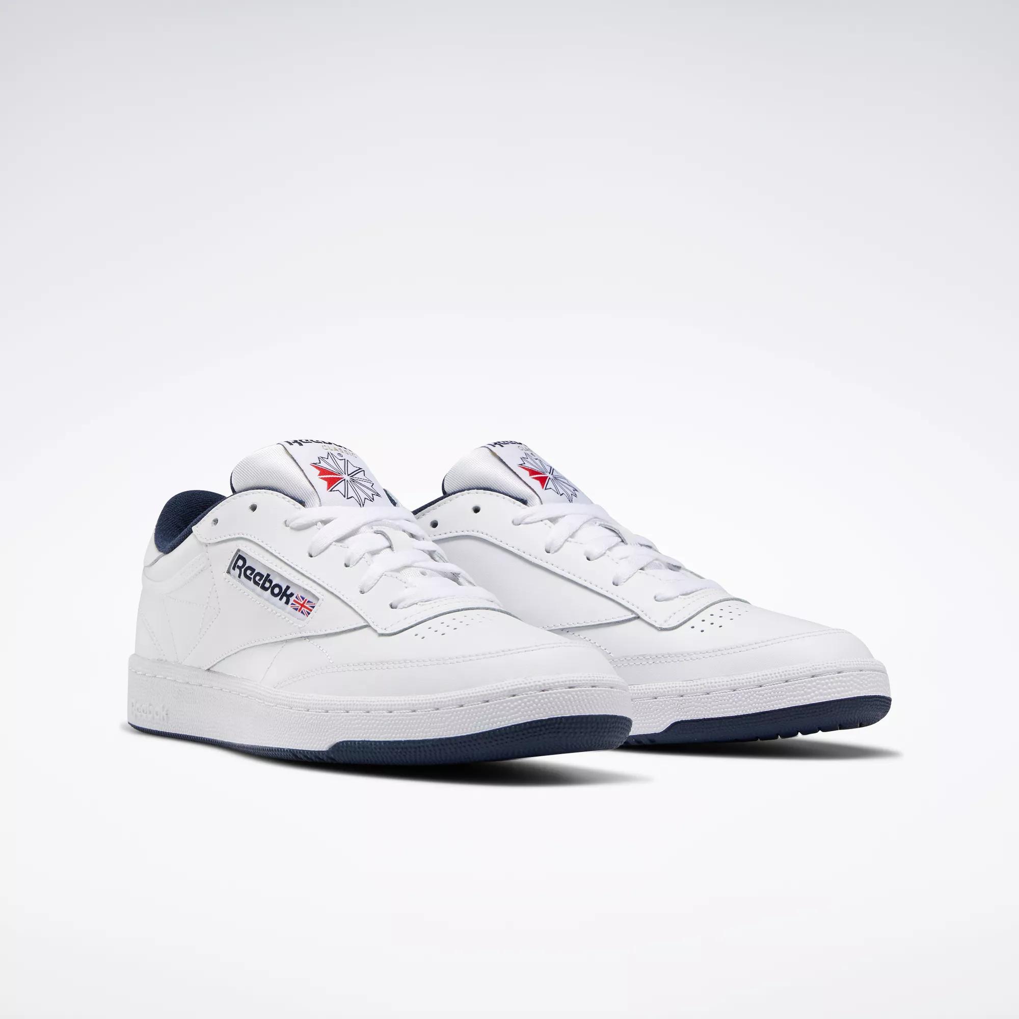  Reebok Men's Club C Sneaker,White/Navy,7 M