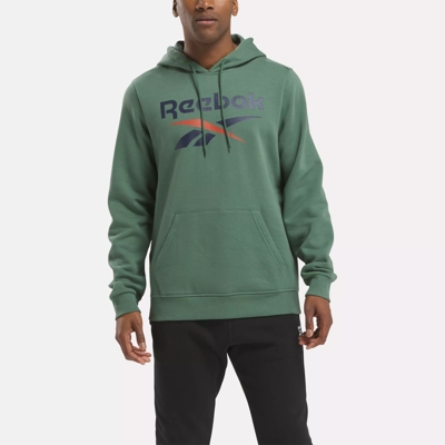 Reebok Identity Fleece Stacked Logo Pullover Hoodie