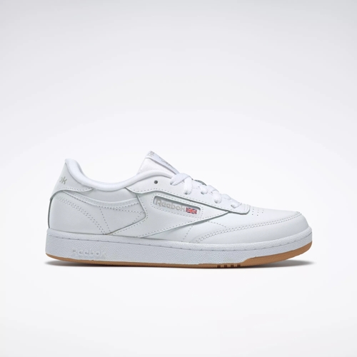 Reebok Club C White Gum Grade School Boys Shoes Size 4