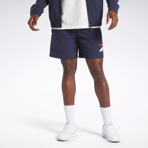 Reebok Classic cotton shorts Var FT Shorts navy blue color