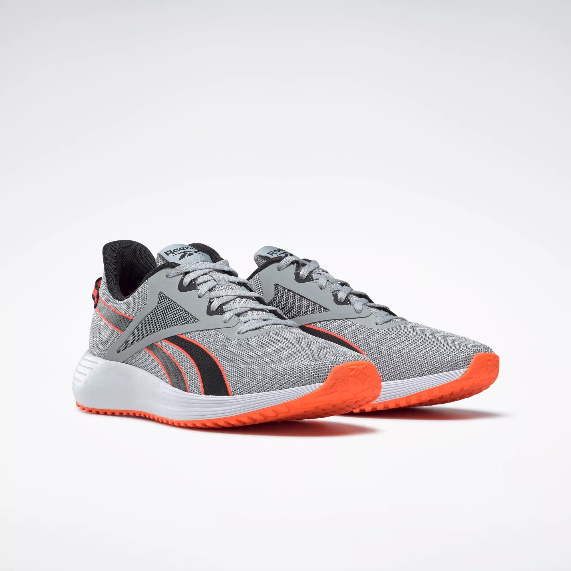 Reebok Lite Plus 3 Men's Shoes - Pure Grey 3 / Core Black / Orange Flare | Reebok