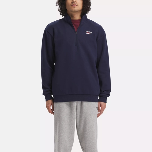 Reebok Apparel Men Reebok Identity Vintage Sport Quarter-Zip Sweatshir –  Reebok Canada