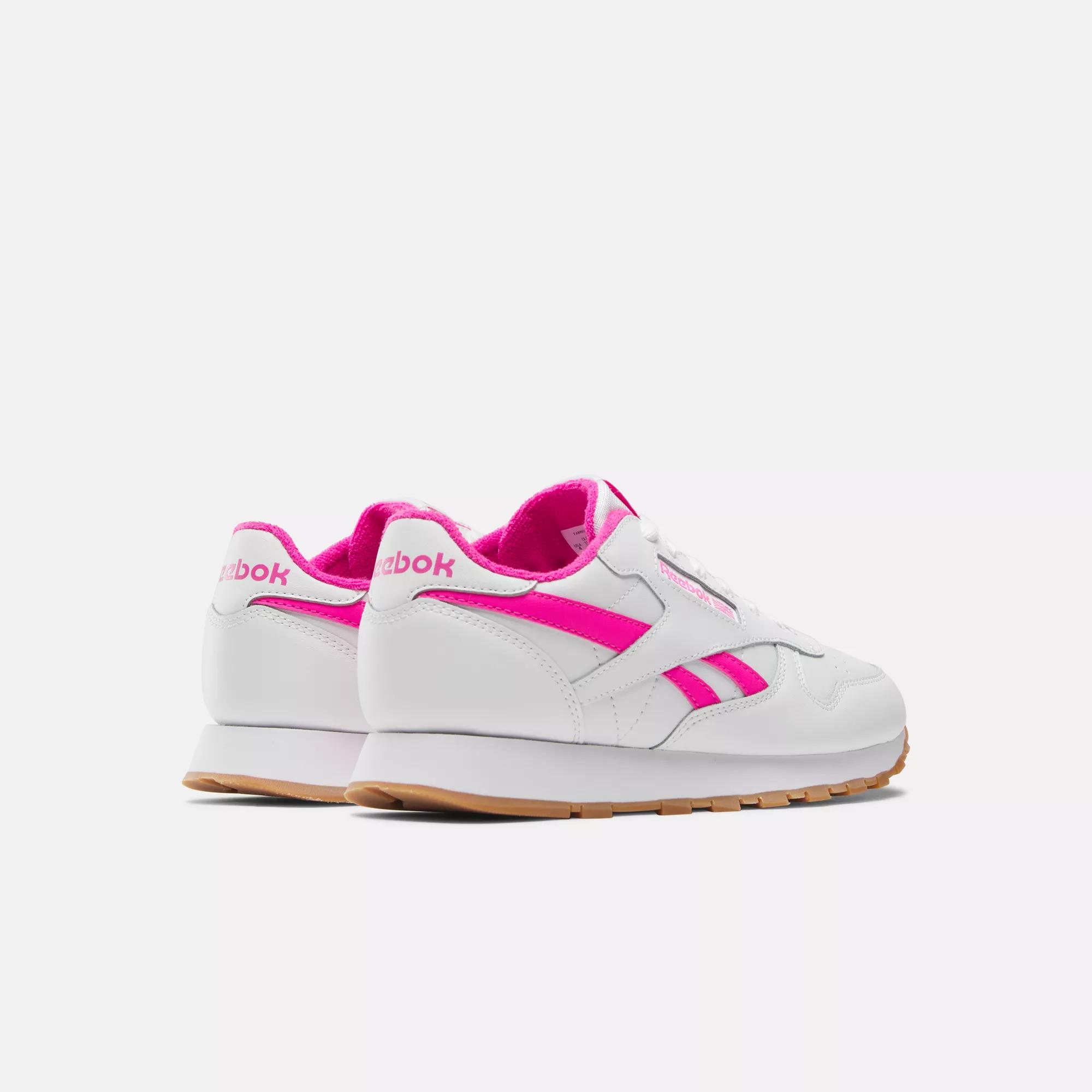 Pink Classic | - White Rubber Grade Gum-07 Laser / - Leather Shoes Reebok / School Reebok